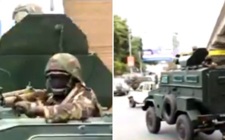 KDF Spotted Patrolling Nairobi CBD Ahead Of Protests