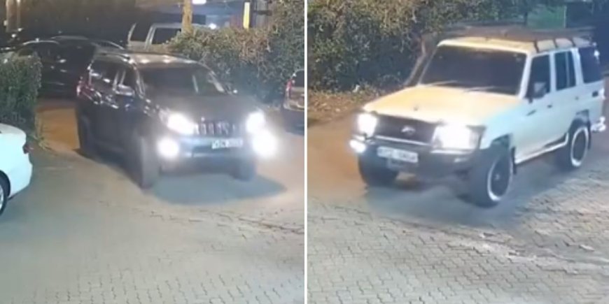 CCTV Shows Vehicle Following Justin Muturi's Son, As Described By MP Mwenje [VIDEO]