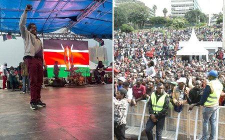 Omtatah's Surprise Appearance As Thousands Throng Uhuru Park Concert [PHOTOS]