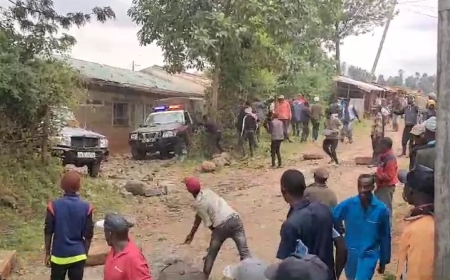 WATCH: Angry Residents Storm Police Station In Murang'a To Kill Murder Suspect
