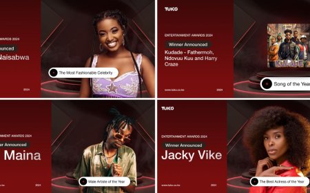 Nikita Kering, Claudia Naisabwa, Ndovu Kuu & Other Winners Of TUKO.co.ke Entertainment Awards