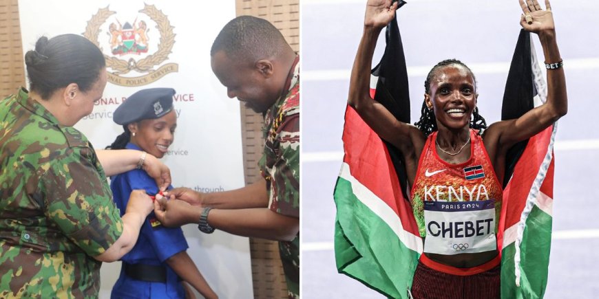 Police Promote Beatrice Chebet After Bagging Double Olympic Gold