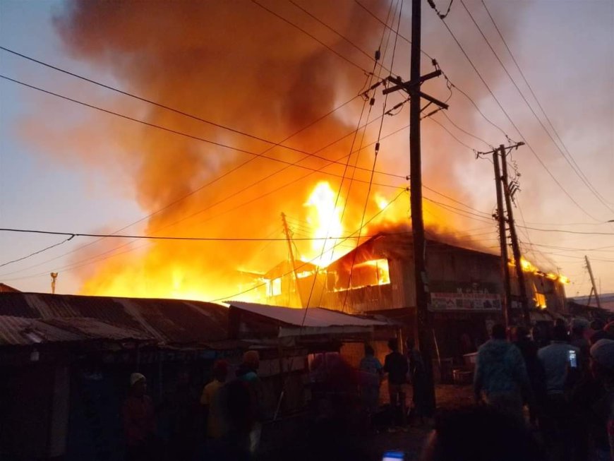 Early Morning Fire Torches Homes In Nairobi's Mukuru kwa Reuben