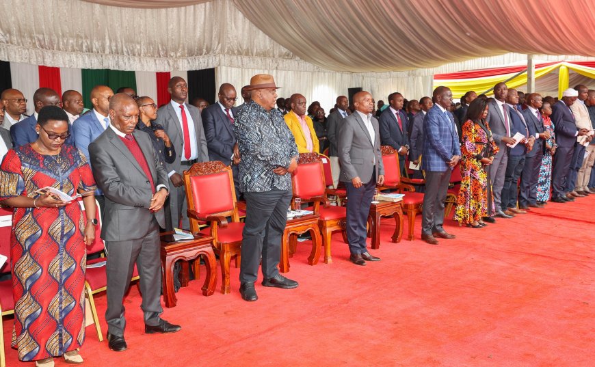 Ruto, Uhuru, Kindiki, Gachagua Spotted Together For First Time In Public Event [PHOTOS]