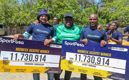 SportPesa Mid-Week Jackpot Winners Share Ksh23.4 Million On New Year’s Day