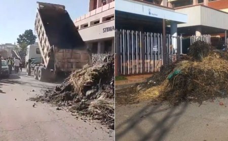 Kenya Power Spills Tea On Nairobi County Dumping Waste At Offices Over Unpaid Billions