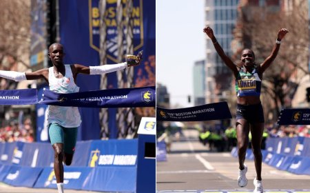 Kenya's Sharon Lokedi, John Korir Win Boston Marathon