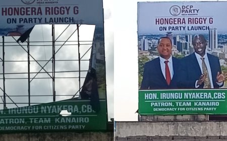 Gachagua's DCP Party Reveals How Hired Goons In Police Gear Vandalized Billboard In Nairobi