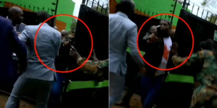 Man Filmed Drawing Gun Towards Journalists At Gachagua's Party Launch