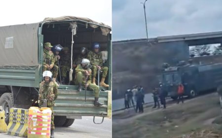 Water Cannons, Anti-Riot Police Spotted At JKIA Ahead Of Gachagua's Return