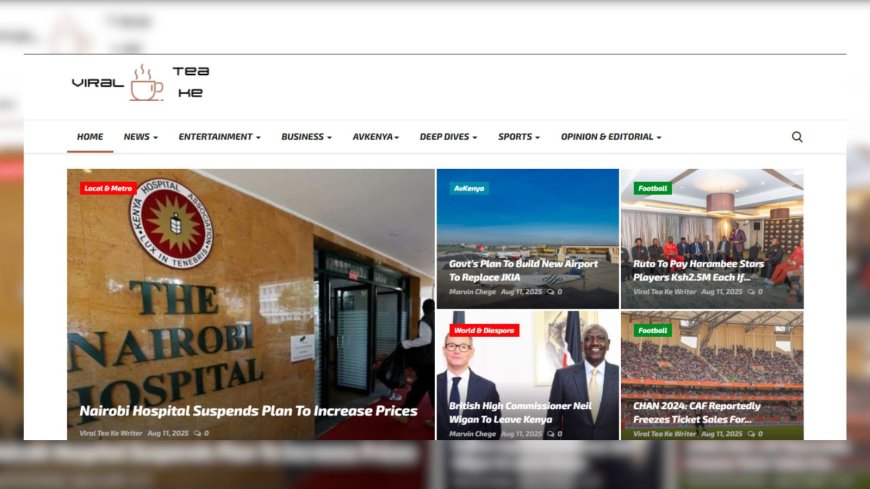 Viral Tea Named Kenya's Best News & Entertainment Platform In 2025