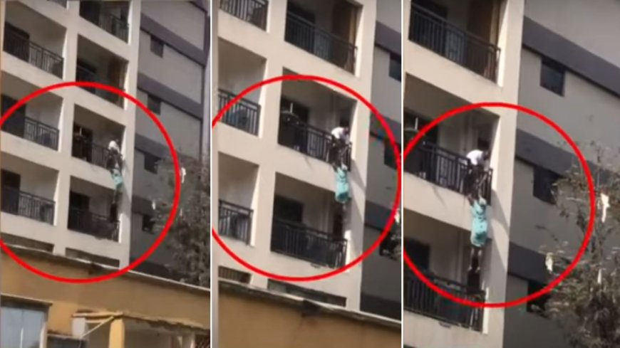 Video Emerges Of Man Holding On To Mama Fua Before She Fell To Her Death In Kilimani