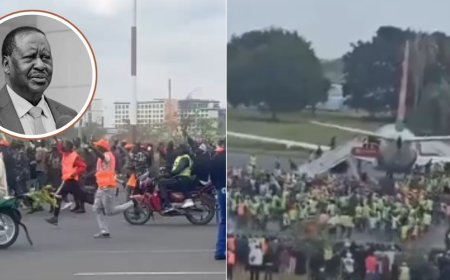 Govt Changes Plans After Crowd Storms JKIA To Receive Raila Odinga's Body