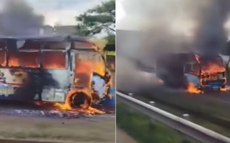 Another Matatu Set On Fire Along Thika Road
