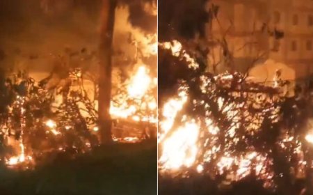 Fire Burns Down Houses At GK Prison