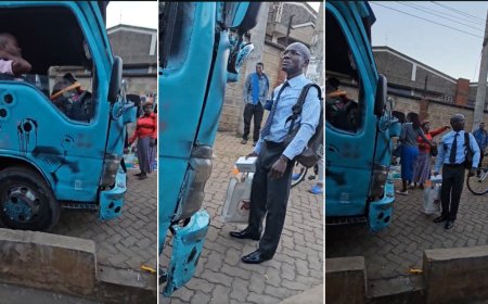 Driver Of Nairobi Matatu Caught Driving On Pedestrian Walkway Stripped Of Licence