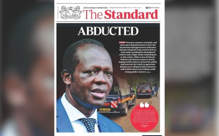 MCK Confronts Standard Over Newspaper Headline Claiming Raphael Tuju Was Abducted